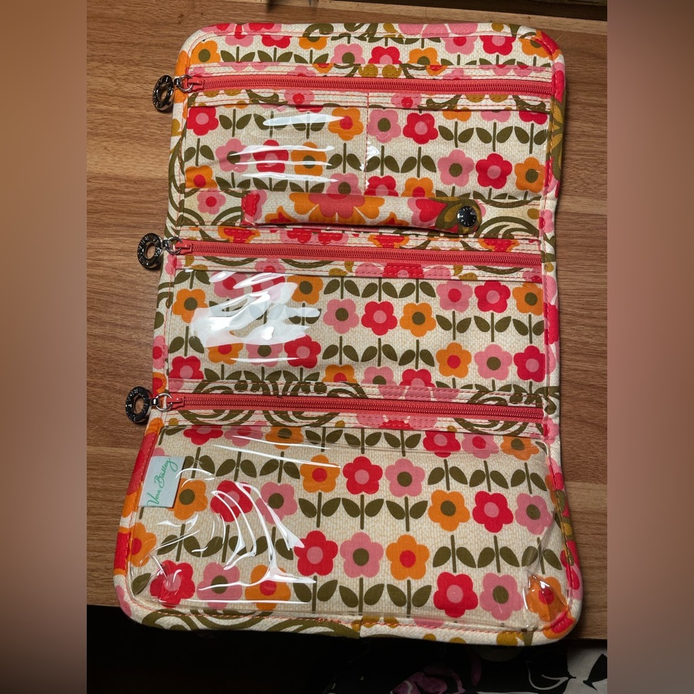 Vera Bradley Jewelry Roll in Folkloric Pink NWOT